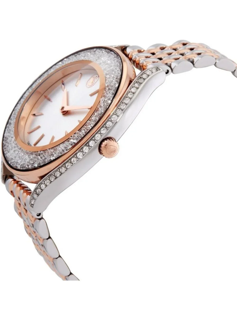 NWT Swarovski Crystalline Quartz White Dial Ladies Watch
